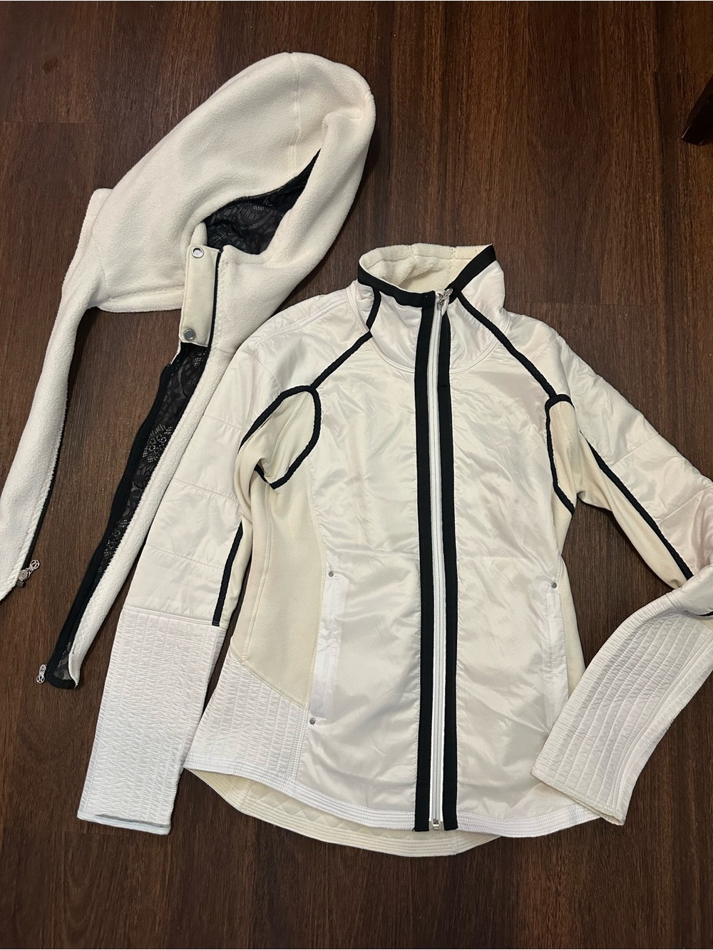 lululemon athletica White Jacket with Black Trim